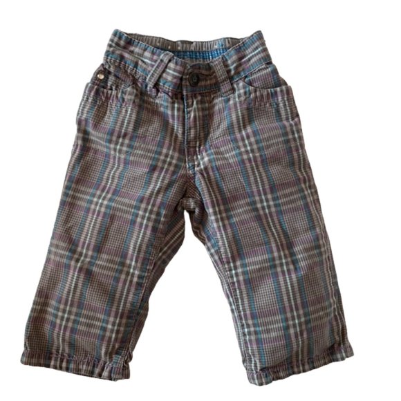 The Children's Place Plaid Lightweight 100% Cotton Pants 12 Months - Picture 2 of 12